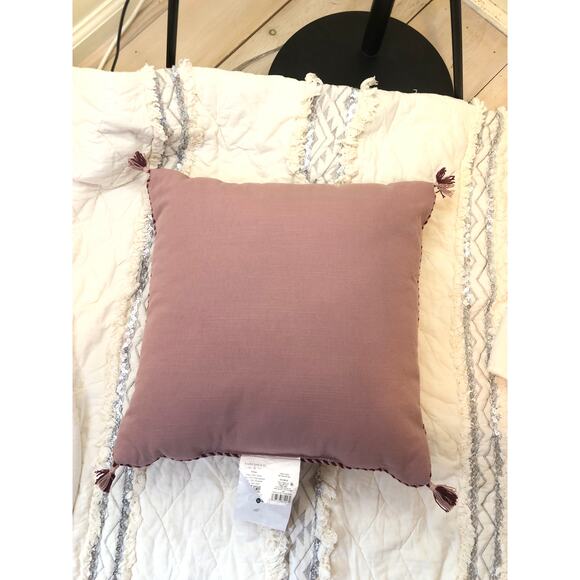 Threshold NWOT Cactus Silk Woven Square Diamond Decorative Pillow Mauve - Picture 3 of 7